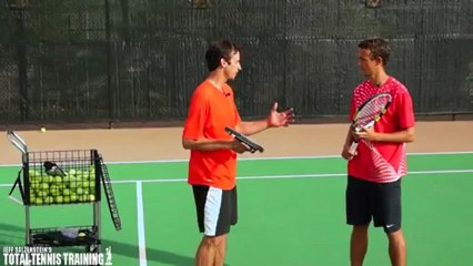 Tennis Approach Shot:Short Finish On The Backhand