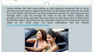 Online car loan bad credit