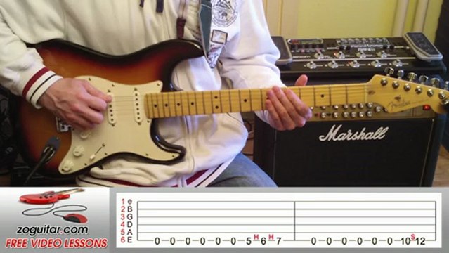 The Doors - Roadhouse Blues (main riff) + TAB