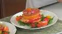 Recipe: Heirloom Tomato Napoleon with Parmesan Crisps & Herb Salad