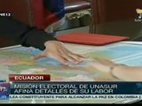 Misión electoral de Unasur afina detalles para Ecuador