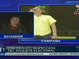 CNE de Ecuador inspeccionó paquetes electorales