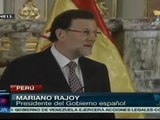 Rajoy reitera voluntad política en inversiones en Perú