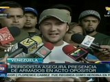 Aseguran presencia de armados en acto de opositor venezolano