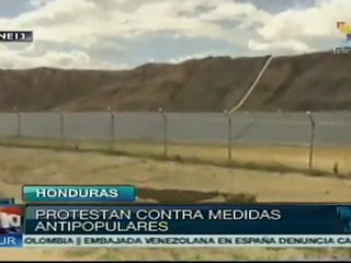 Hondureños protestan contra medidas antipopulares