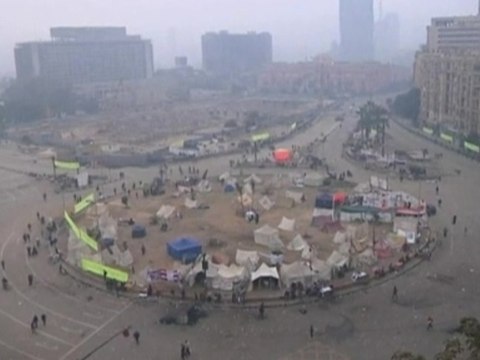 Egyptians protest on revolt's anniversary