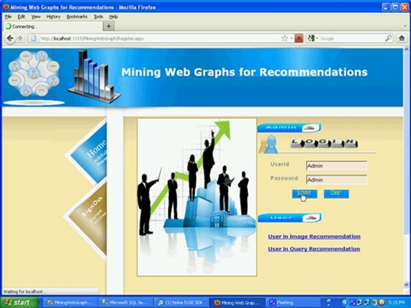 Mining Web Graphs For Recommendations