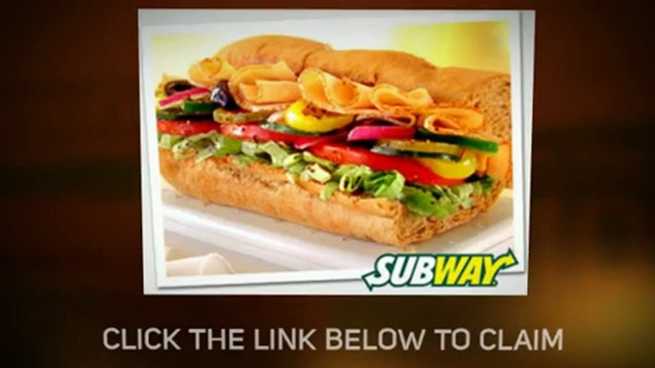 Subway Gift Card 2013 - Free Giveaway