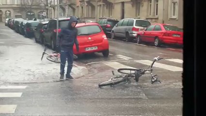 Chute en vélo