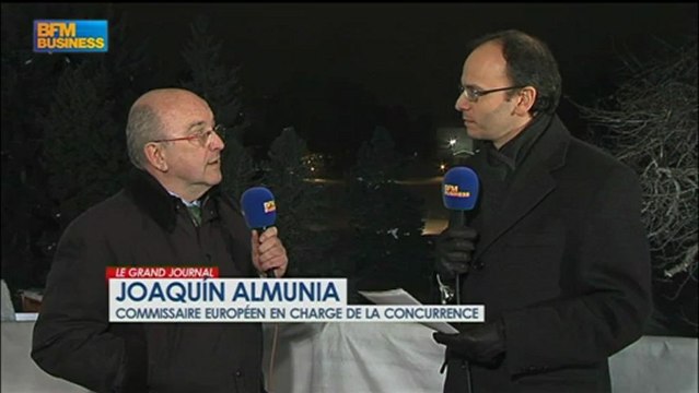Davos 2013 : Joaquin Almunia - 24 janvier - BFM : Le Grand Journal 2/4