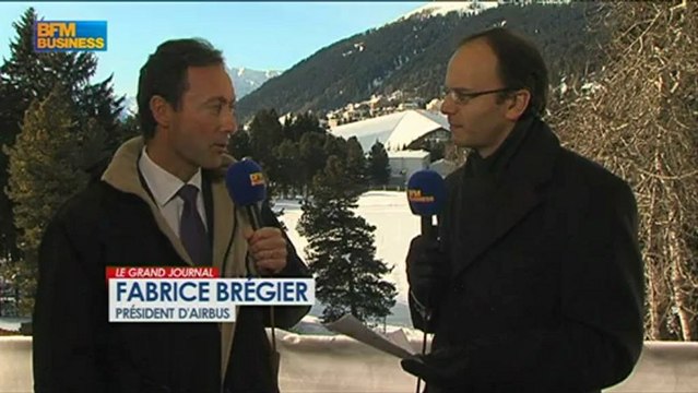 Davos 2013 : Fabrice Bréfier, Airbus - 24 janvier - BFM : Le Grand Journal 4/4
