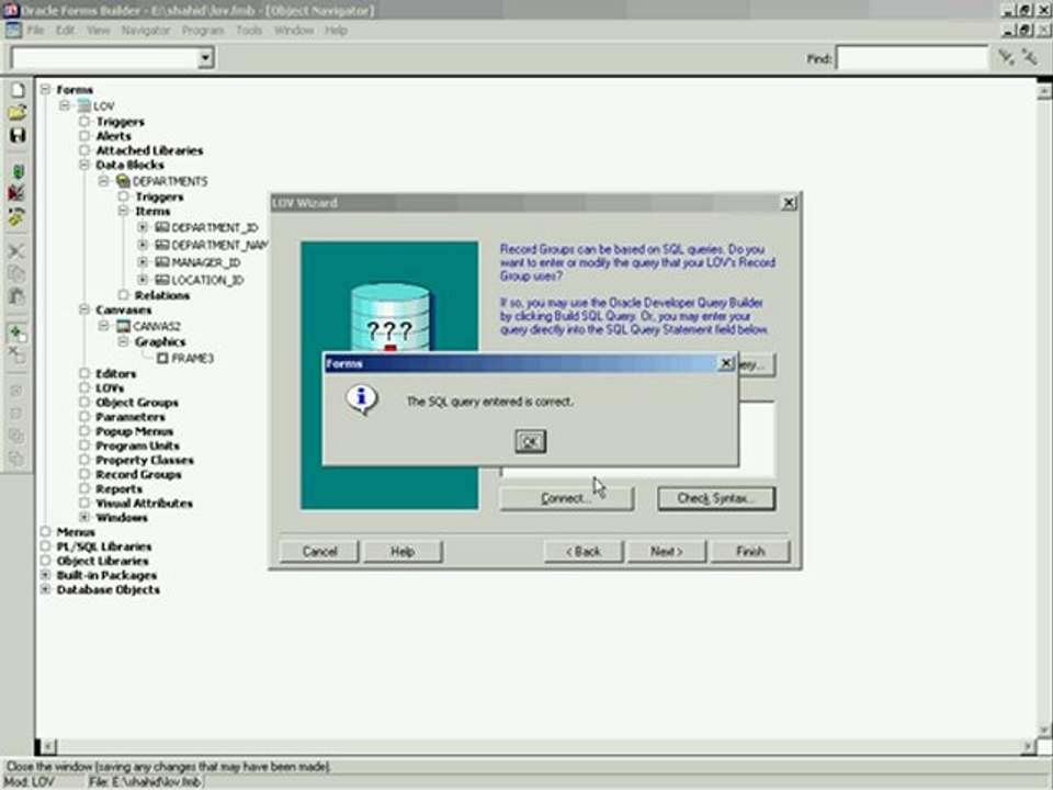 Oracle forms 10g LOV Part 1