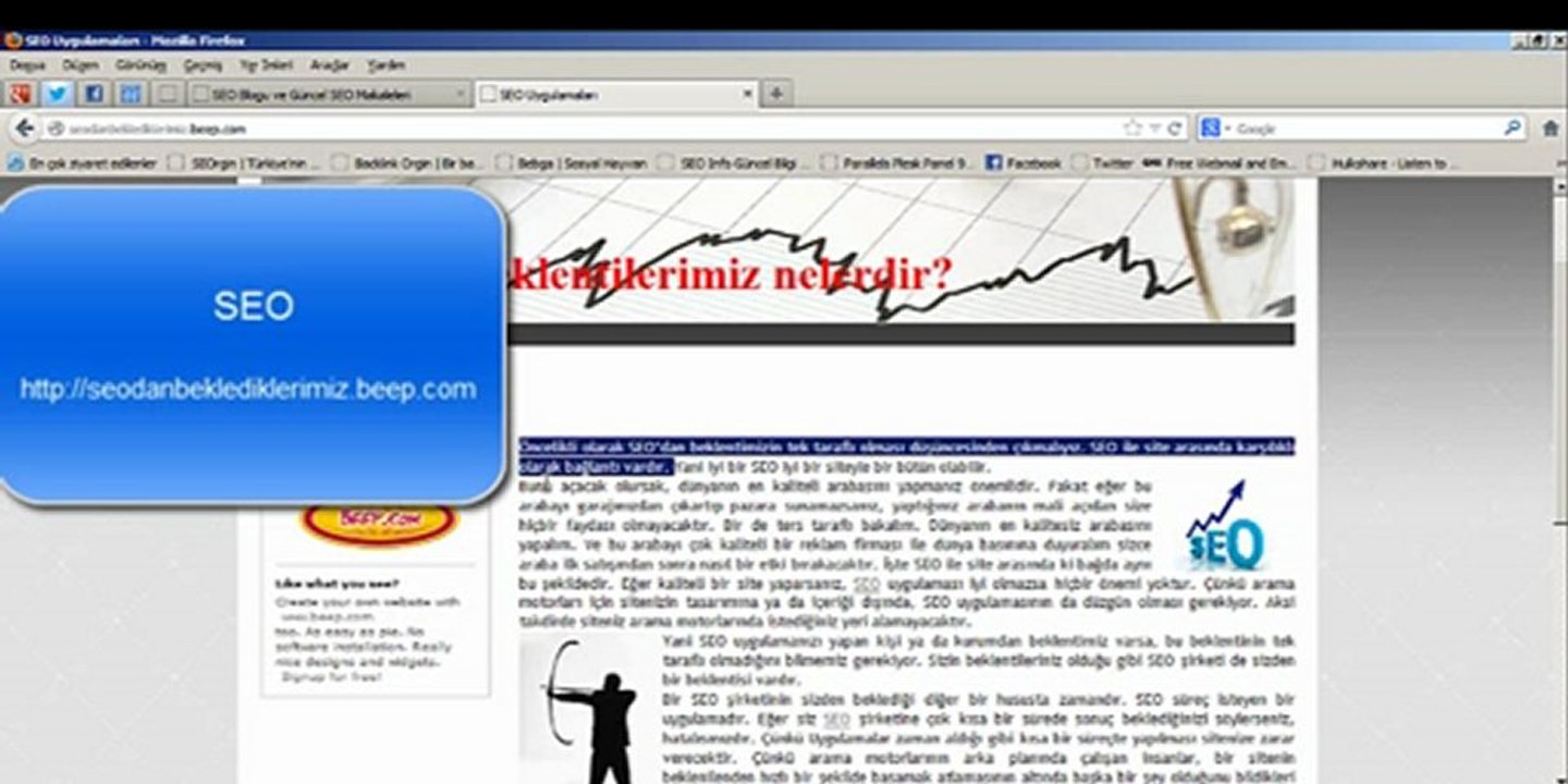SEO ve Beklediklerimiz Blog Sitesi | http://seodanbeklediklerimiz.beep.com