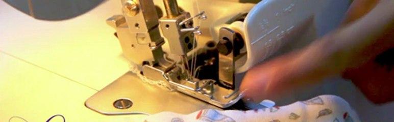 cours de couture  - comment coudre un biais à la surjeteuse