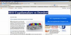 SEO Uygulamalari ve Dersleri Blogu | http://seouygulamalari.blogspot.com