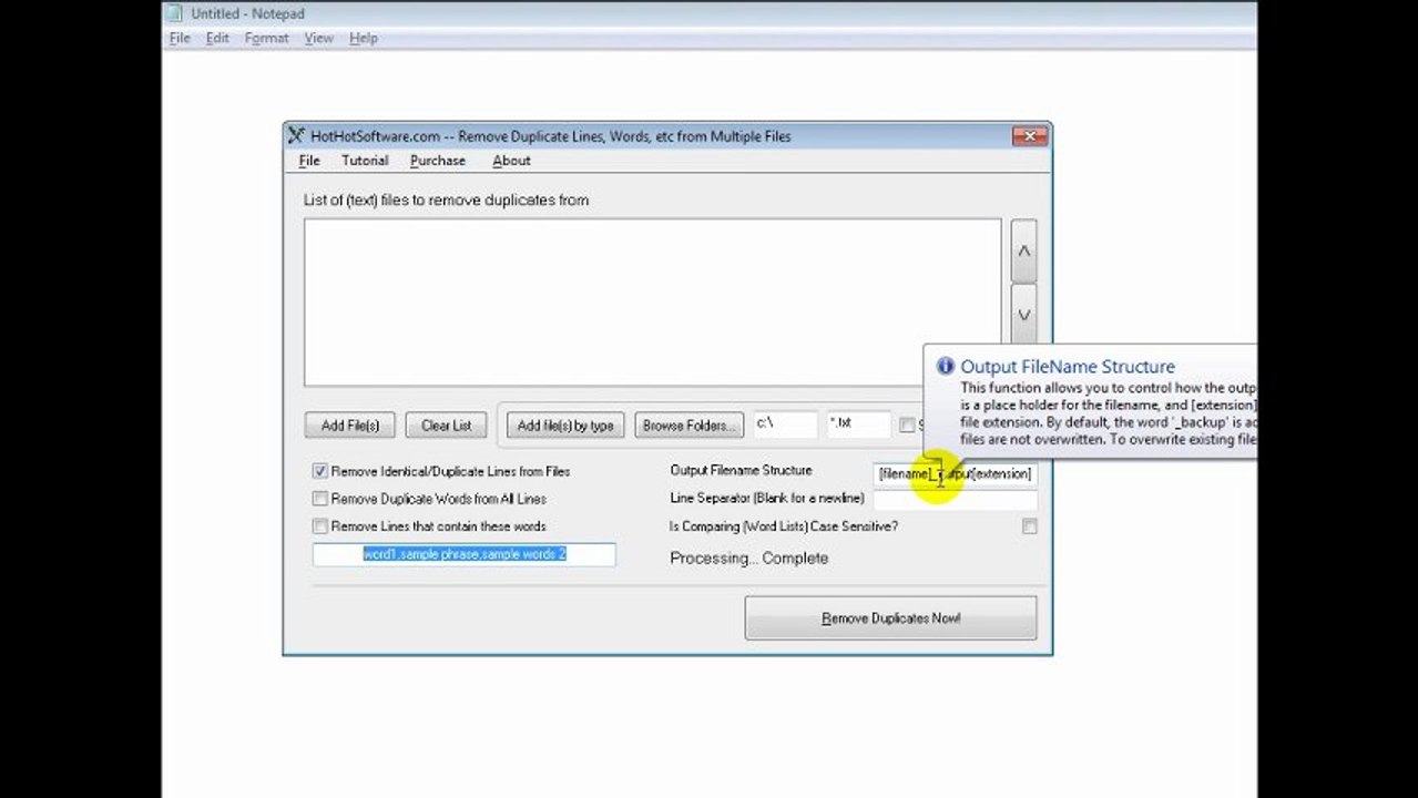 How to Remove or delete duplicate lines or duplicate words from multiple files
