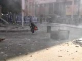 Protesters clash with riot police in Alexandria