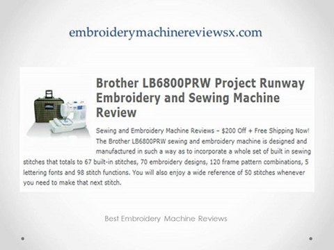 Embroidery Machine Reviews - Top 10 Embroidery Machines