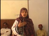 Baloch Girl is reminding us main objects and goals which are not gained yet in a talent show of GBES Siraj Ahmed Kathore