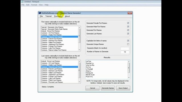 How to generate a random names, random first names, random lists of names, and more!