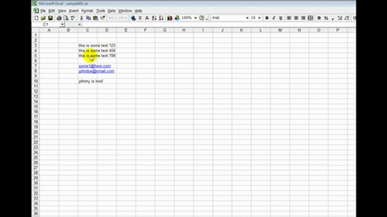 How to extract e-mail addresses from Excel Spreadsheets (or multiple excel files)