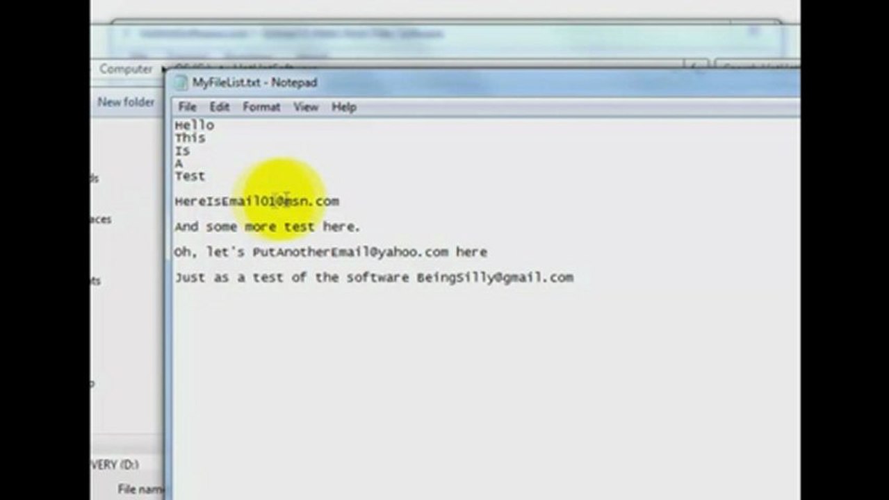 How to extract e-mail addresses from text and HTML files