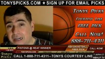 Miami Heat versus Detroit Pistons Pick Prediction NBA Pro Basketball Odds Preview 1-25-2013