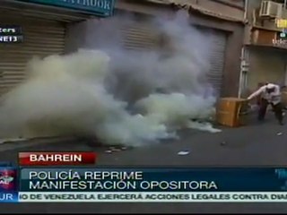 Polícia de Bahréin reprimió violentamente marcha opositora