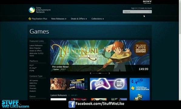 PlayStation Store in Browser