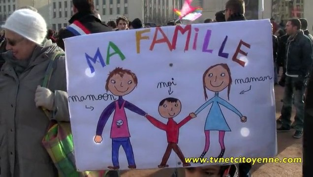 Mariage pour tous manif à Lyon