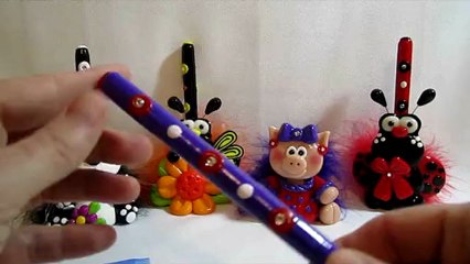 bumble bee, panda bear, pig, cute pen holders