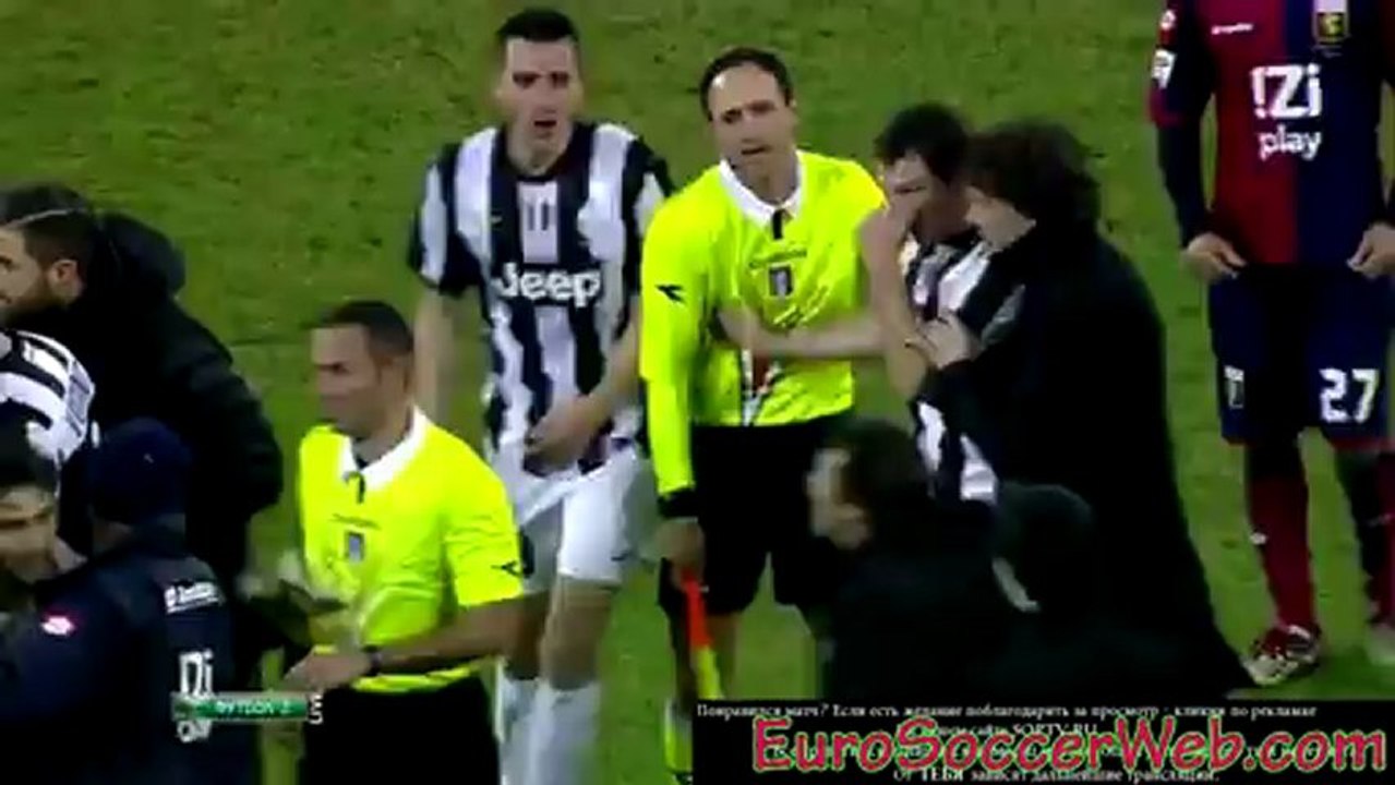 Conte going nuts after handball not called against Genoa