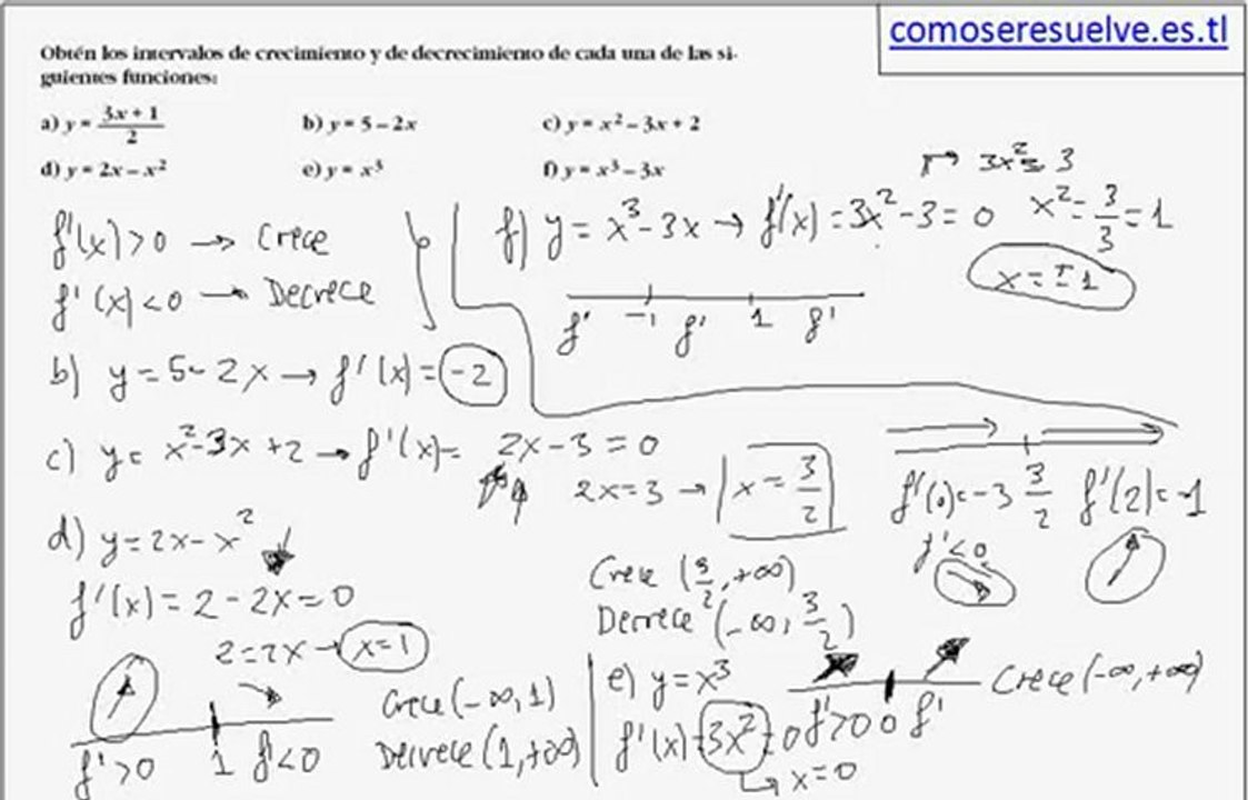 crecimiento y decrecimiento ejemplo 1