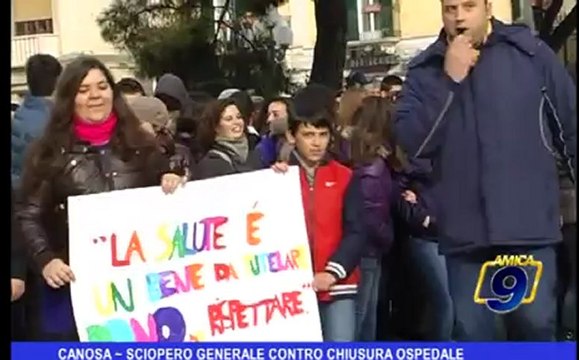 Canosa | Sciopero generale contro chiusura ospedale