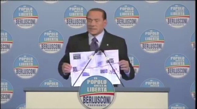 Berlusconi - Nostri governi hanno fatto più degli oltre 50 governi della storia (26.01.13)