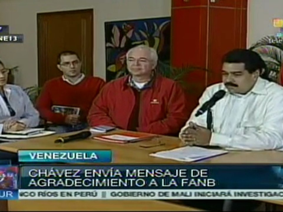 Chávez envía mensaje de agradecimiento a la FANB