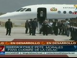 Llega a Chile Pdte. Morales para participar en Cumbre Celac