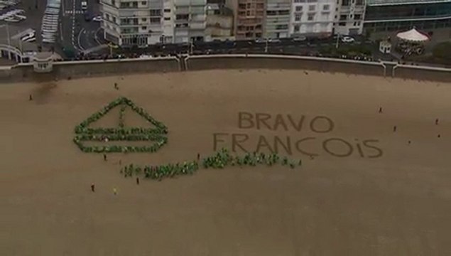 Attente de l arrivée de François Gabart