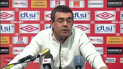 Conférence de presse AS Nancy-Lorraine - FC Lorient : Patrick GABRIEL (ASNL) - Christian  GOURCUFF (FCL) - saison 2012/2013