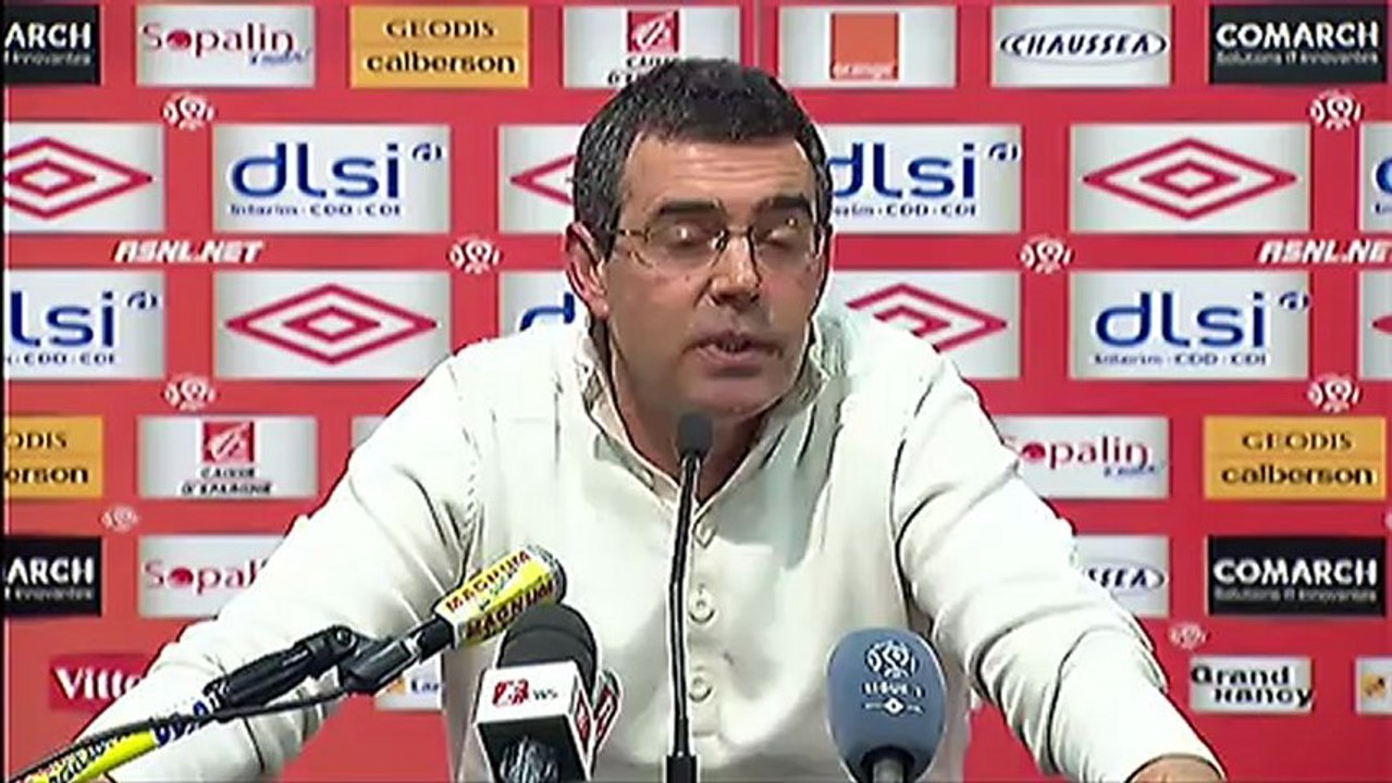 Conférence de presse AS Nancy-Lorraine - FC Lorient : Patrick GABRIEL (ASNL) - Christian  GOURCUFF (FCL) - saison 2012/2013