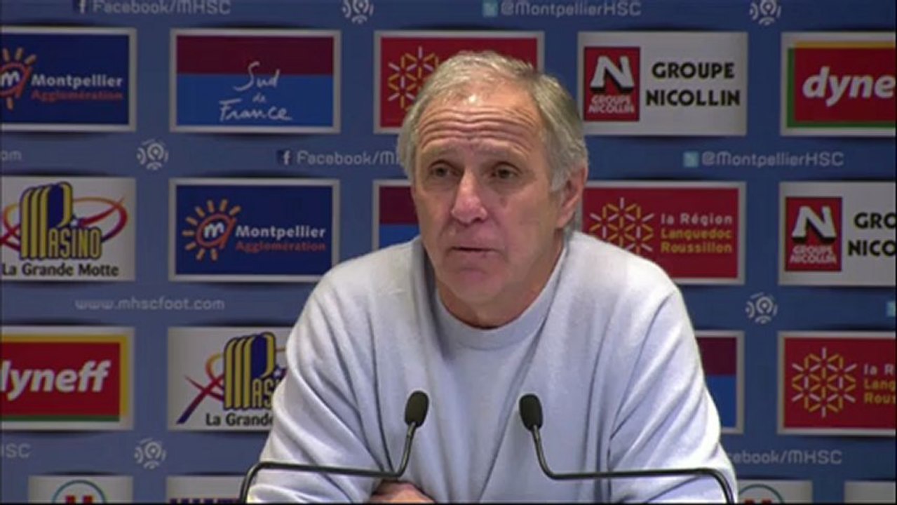 Conférence de presse Montpellier Hérault SC - FC Sochaux-Montbéliard : René GIRARD (MHSC) - Eric HELY (FCSM) - saison 2012/2013