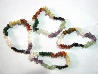 Healing gemstone chips bracelet