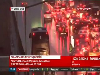 Galatasaray kafilesi TT Arena'ya geldi