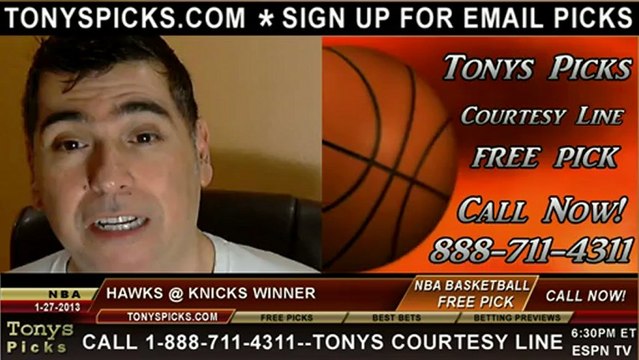 New York Knicks versus Atlanta Hawks Pick Prediction NBA Pro Basketball Odds Preview 1-27-2013