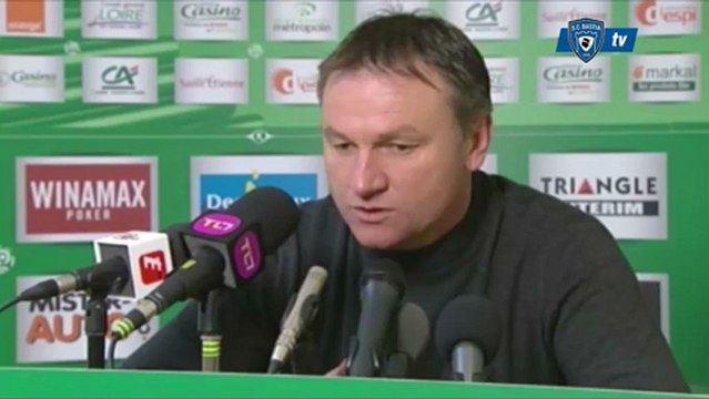 L1 / 2012-13 : Saint-Etienne 3-0 Bastia : Conf. de presse de F.Hantz