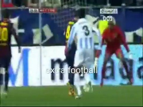 مباراة برشلونة وملجا مهارات رائعة من ميسى و انيستا