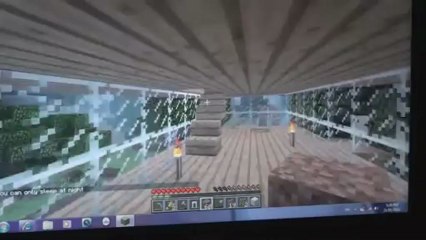 Minecraft Walk-through Chapter 36, with zombies and skeletons and creepers