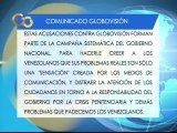 Comunicado de Globovisión sobre acusaciones por los hechos de la cárcel de Uribana
