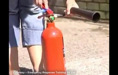 Use of a Carbon Dioxide Extinguisher