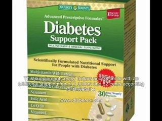 Nature's bounty diabetes support pack review?